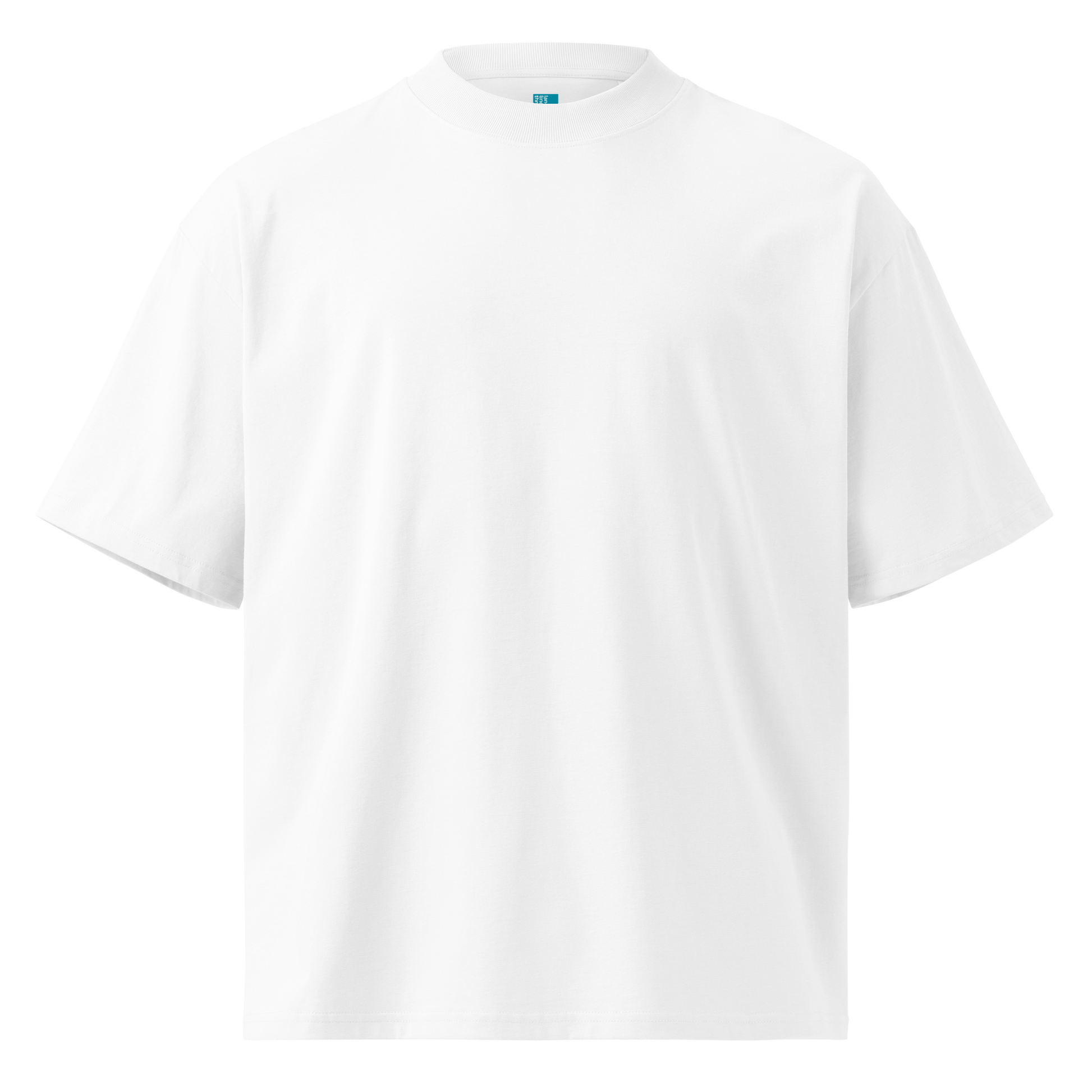 White organic oversized t-shirt by Lane Line Threads on a white background